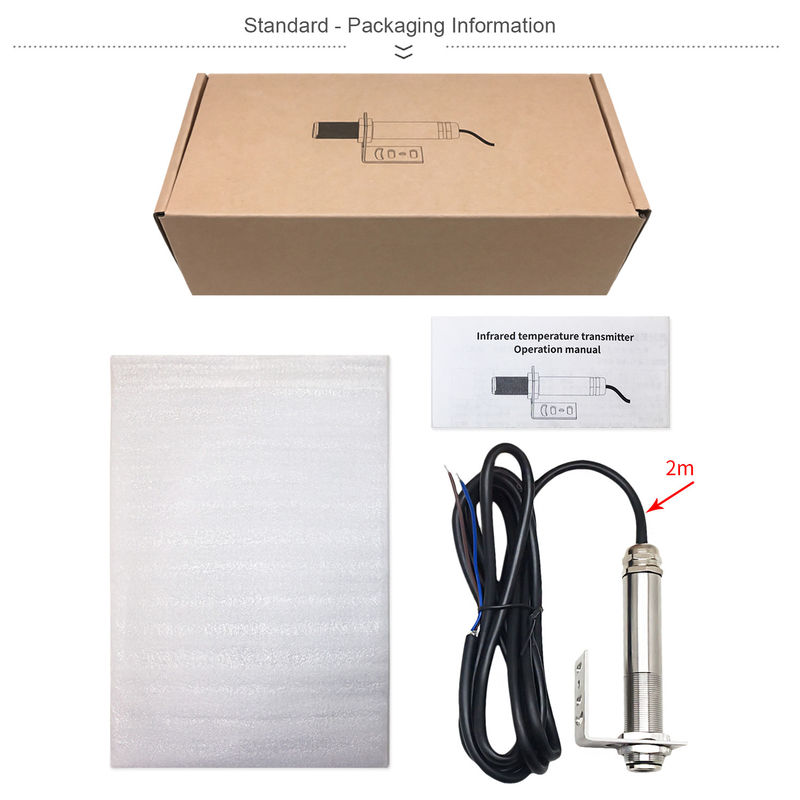 カエメアス コンタクトレスレーザー赤外線温度センサー DC 9~24V 送信機 304 産業用ステンレス -20~200°C