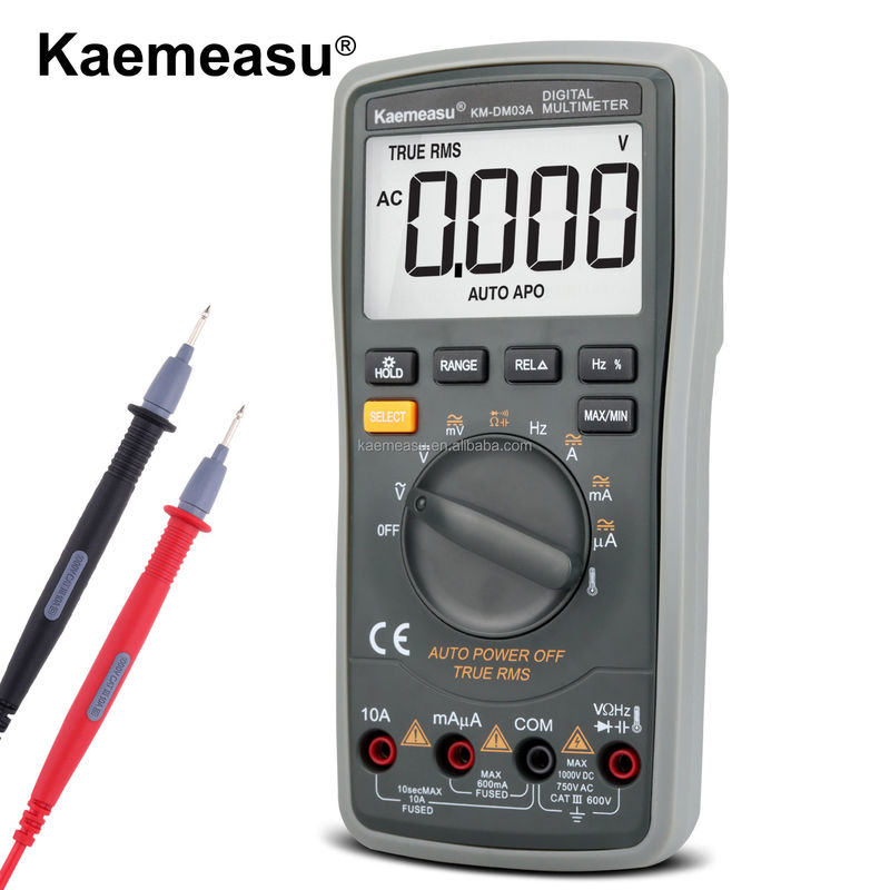 デジタルマルチメーター オートレンジ 1000V 電圧計 True RMS LEDダイオードテスト マルチメーター スマート マルチメーター