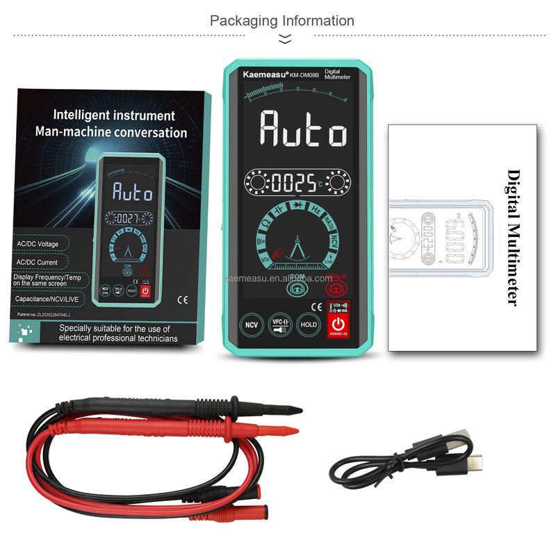 CE/RoHS/FCC認証と300mAの測定電流範囲のデジタルマルチメーター