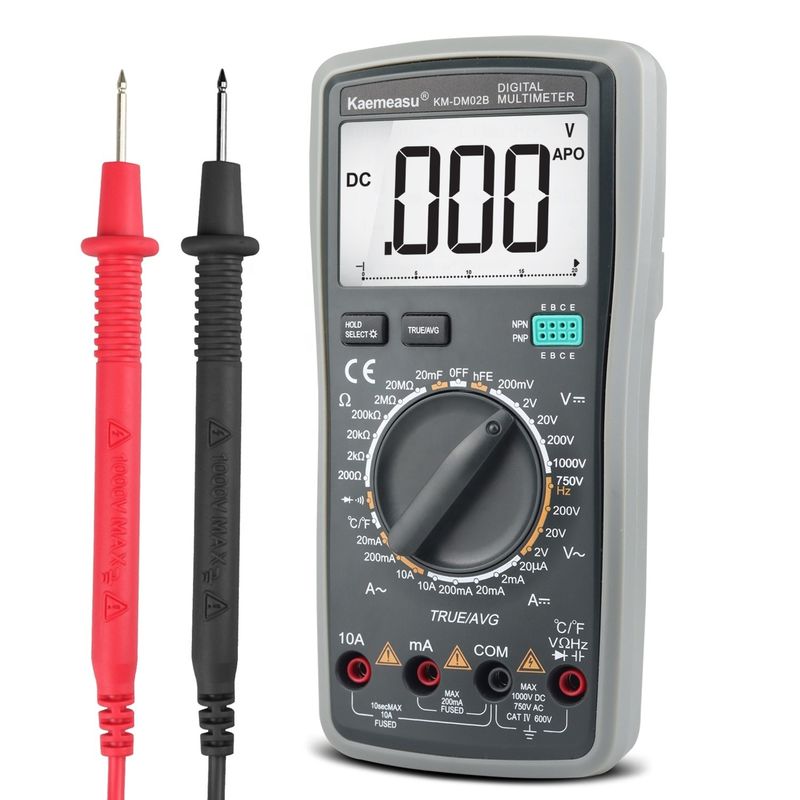 高精度 アンチバーン 1000V デジタル マルチメーター LCD スクリーン ボルトメーター 温度探査器付き マルチメーター