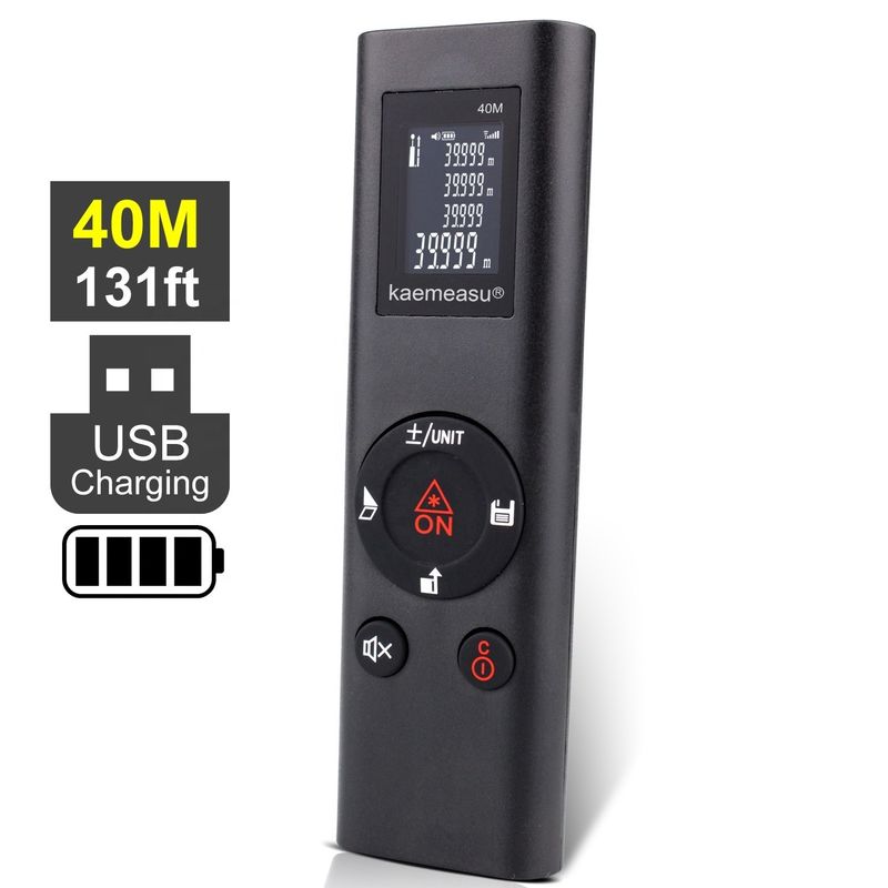 40m ミニ ハンドヘルド USB リチャージ可能なレーザー 距離計 高精度 赤外線 電子 リーラー レーザー 距離計