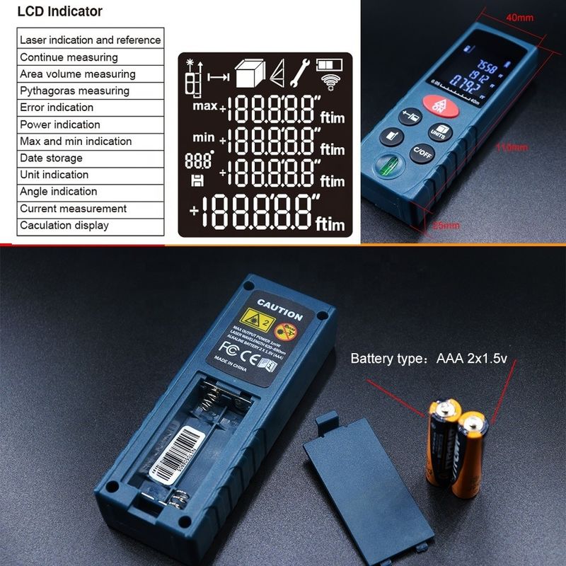 OEM ODM ミニハンドヘルドレーザー距離計 測定ツール 電子ライナー デジタルレーザー距離計 販売